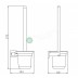 Black Toilet Brush Holder - Square Wall Hung Series 8505